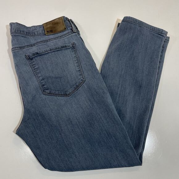 Paige Jeans Men’s Blue Federal Slim Straight Stretch Zip Fly Denim Pants 34x27 - Picture 2 of 9